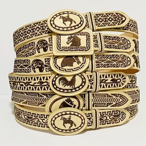 Men's western belt embroidered black belt size 36 for jeans size 32